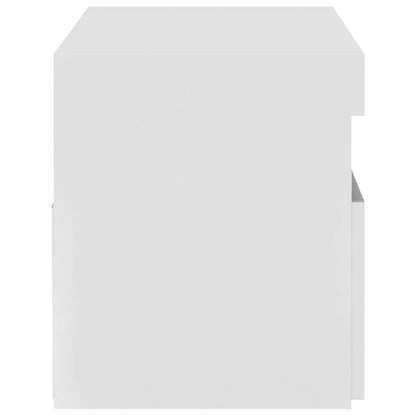 804403 vidaXL TV Cabinet with LED Lights High Gloss White 75x35x40 cm
