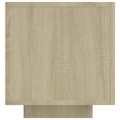 804430 vidaXL TV Cabinet with LED Lights Sonoma Oak 160x35x40 cm