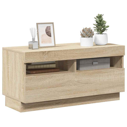 TV Cabinet with LED Lights Sonoma Oak 80x35x40 cm