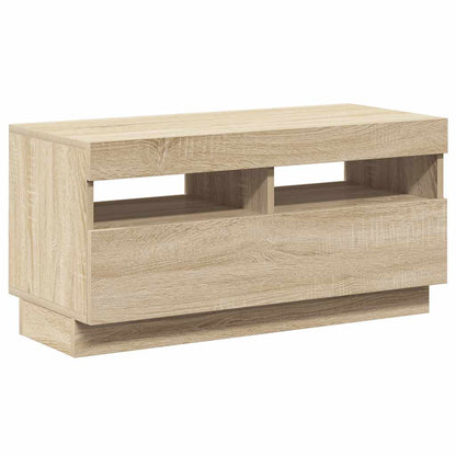 TV Cabinet with LED Lights Sonoma Oak 80x35x40 cm