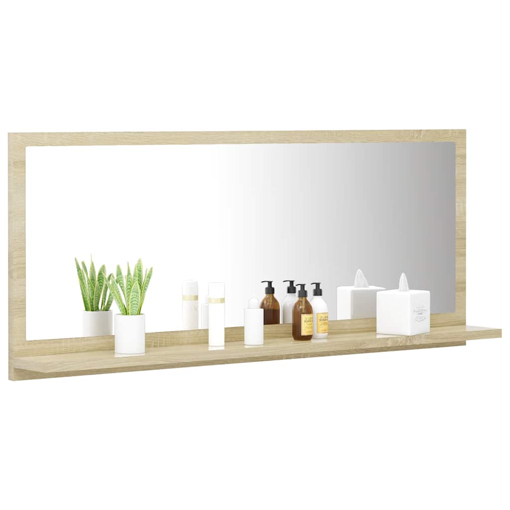 Bathroom Mirror Sonoma Oak 90x10.5x37 cm Engineered Wood