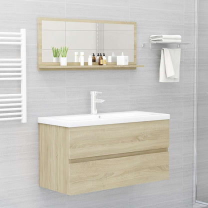 Bathroom Mirror Sonoma Oak 90x10.5x37 cm Engineered Wood