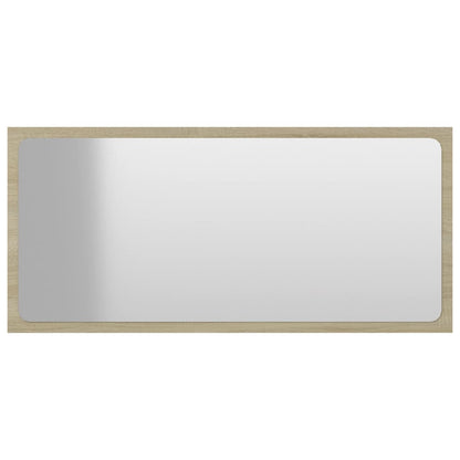 Bathroom Mirror Sonoma Oak 80x1.5x37 cm Engineered Wood