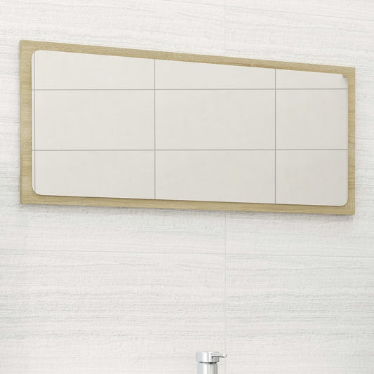 Bathroom Mirror Sonoma Oak 80x1.5x37 cm Engineered Wood