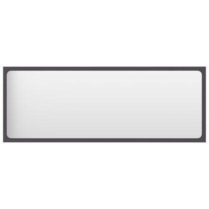 Bathroom Mirror Grey 100x1.5x37 cm Engineered Wood
