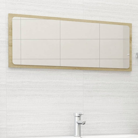 Bathroom Mirror Sonoma Oak 100x1.5x37 cm Engineered Wood
