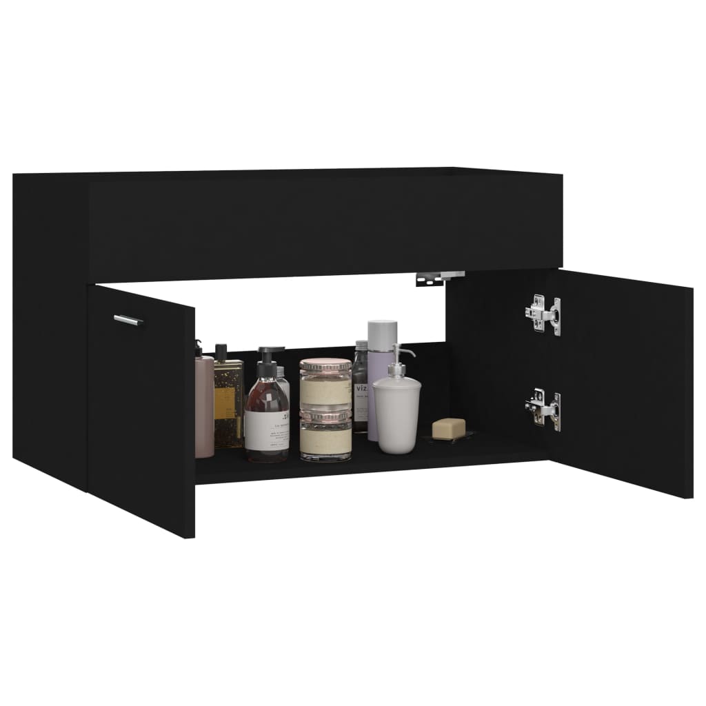 Sink Cabinet | Black | Engineered wood | Medium | Sink Cabinet