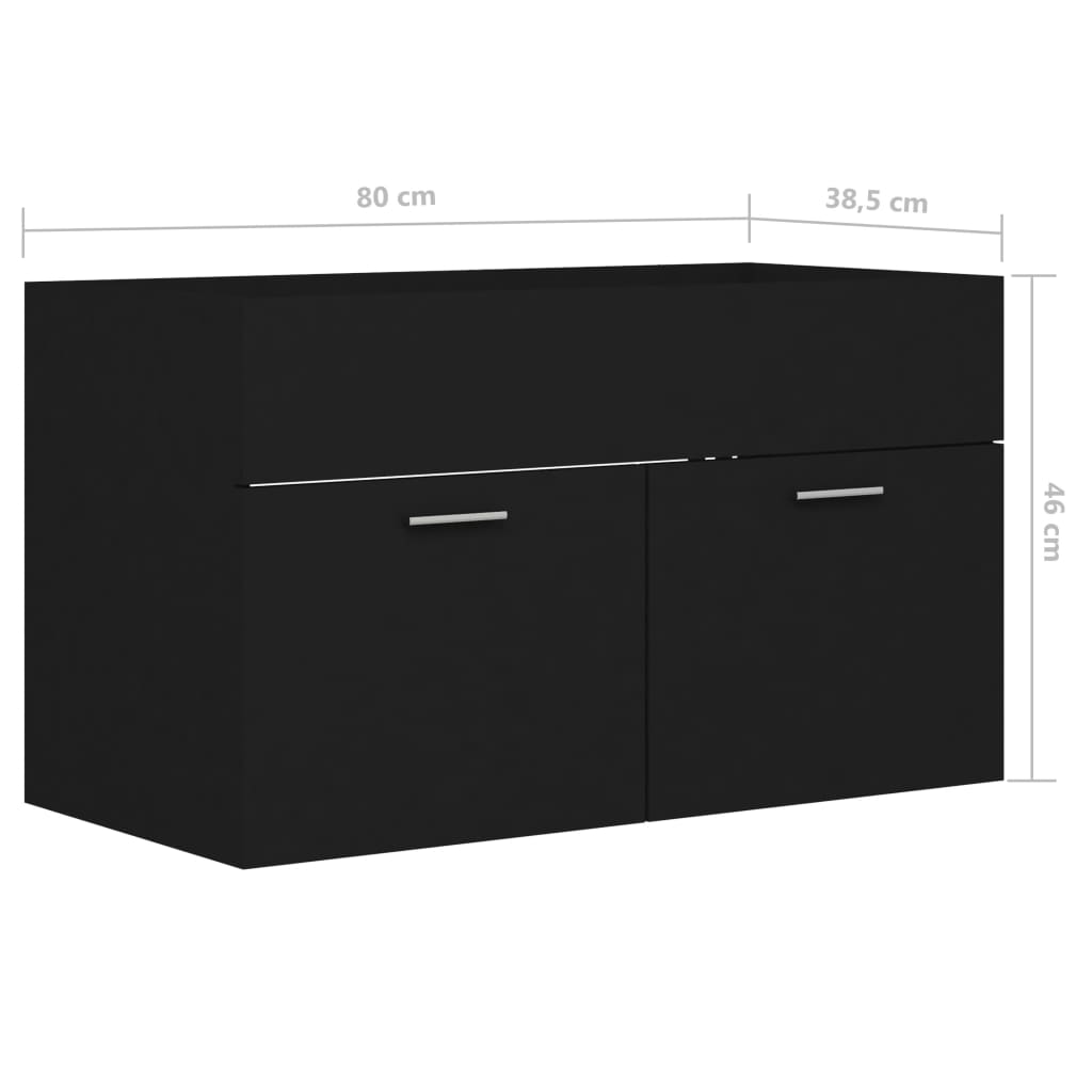 Sink Cabinet | Black | Engineered wood | Medium | Sink Cabinet