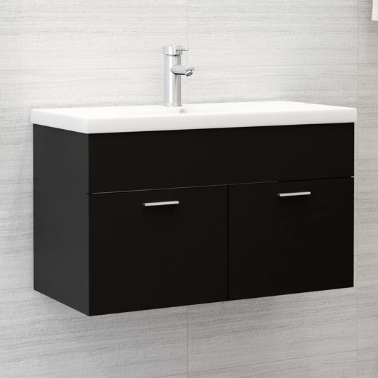 Sink Cabinet | Black | Engineered wood | Medium | Sink Cabinet