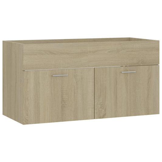 Sink Cabinet Sonoma Oak 90x38.5x46 cm Engineered Wood