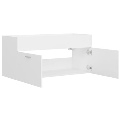 804674 vidaXL Sink Cabinet White 100x38,5x46 cm Engineered Wood