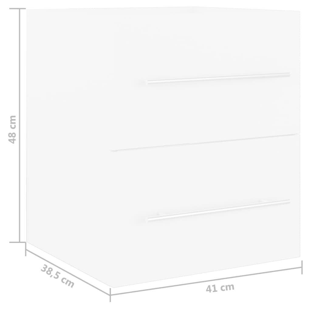Sink Cabinet | White | Engineered wood | 41x38.5x48 cm | Sink Cabinet