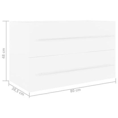 Sink Cabinet | White | Engineered wood | 80 x 38.5 x 48 cm | Sink Cabinet
