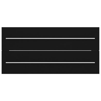 Sink Cabinet | Black | Engineered Wood | 100 cm x 38.5 cm x 48 cm | Sleek