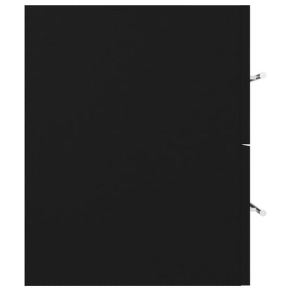 Sink Cabinet | Black | Engineered Wood | 100 cm x 38.5 cm x 48 cm | Sleek