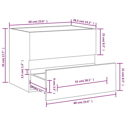 804737 vidaXL Sink Cabinet White 60x38,5x45 cm Engineered Wood