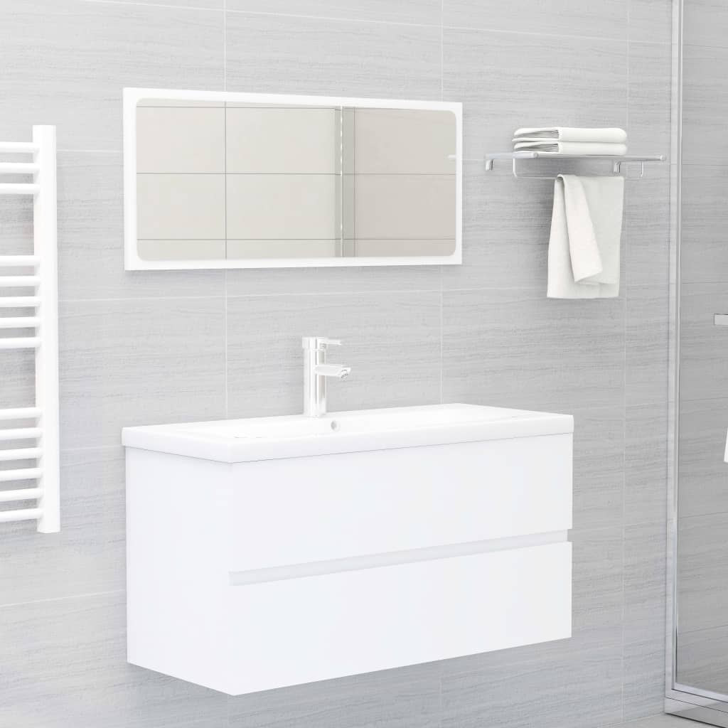 Sink Cabinet | White | Engineered Wood | 90x38.5x45 cm | Sink Cabinet