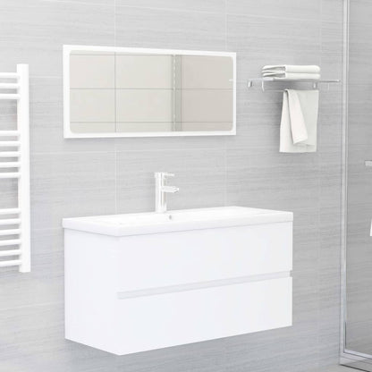 Sink Cabinet | White | Engineered Wood | 90x38.5x45 cm | Sink Cabinet