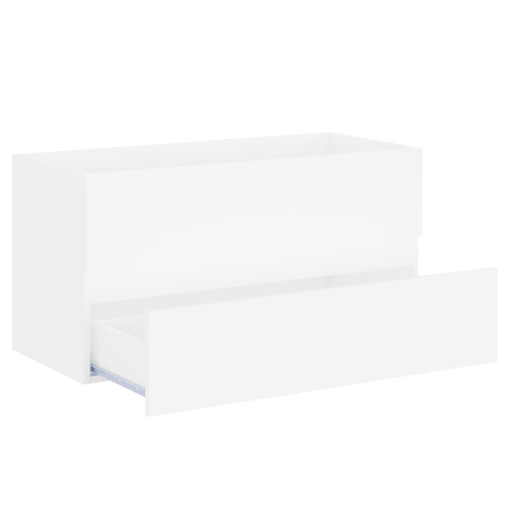 Sink Cabinet | White | Engineered Wood | 90x38.5x45 cm | Sink Cabinet