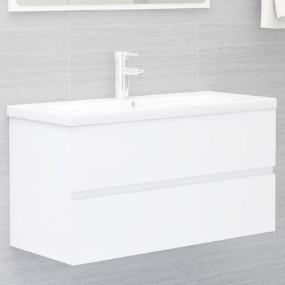 Sink Cabinet | White | Engineered Wood | 90x38.5x45 cm | Sink Cabinet