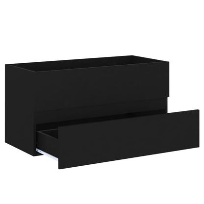 Sink Cabinet | Black | Engineered Wood | 90 x 38.5 x 45 cm | Sink Cabinet