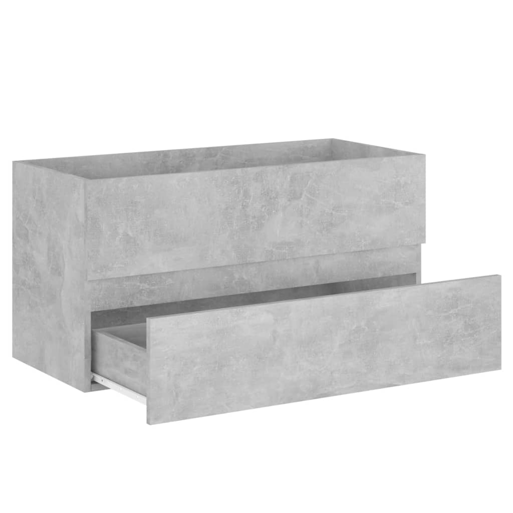 Sink Cabinet | Concrete grey | Engineered wood | 90 x 38.5 x 45 cm
