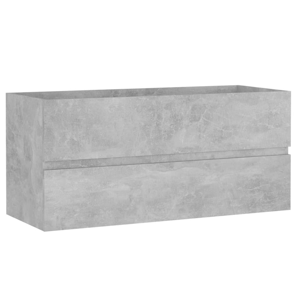 Sink Cabinet | Concrete grey | Engineered wood | 100x38.5x45 cm