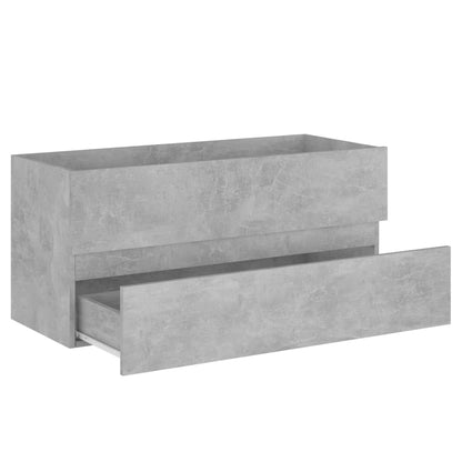 Sink Cabinet | Concrete grey | Engineered wood | 100x38.5x45 cm