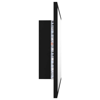 LED Bathroom Mirror Black 60x8.5x37 cm Acrylic