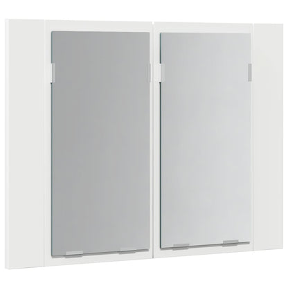 LED Bathroom Mirror Cabinet White 60x12x45 cm Acrylic