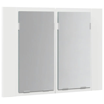 LED Bathroom Mirror Cabinet White 60x12x45 cm Acrylic