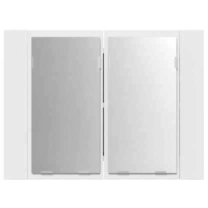 LED Bathroom Mirror Cabinet White 60x12x45 cm Acrylic