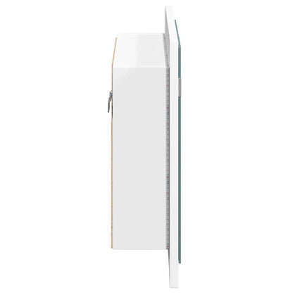 LED Bathroom Mirror Cabinet White 60x12x45 cm Acrylic