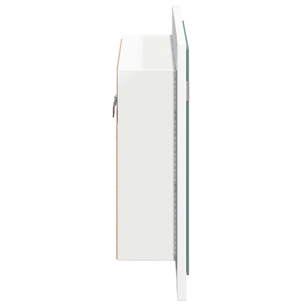 LED Bathroom Mirror Cabinet White 60x12x45 cm Acrylic