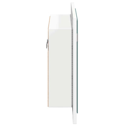 LED Bathroom Mirror Cabinet White 60x12x45 cm Acrylic