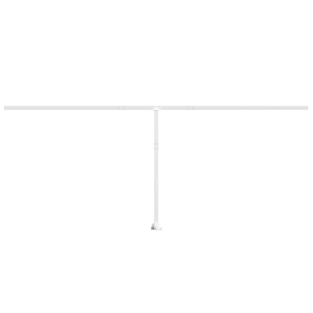 Awning Post Set White 600x245 cm Iron
