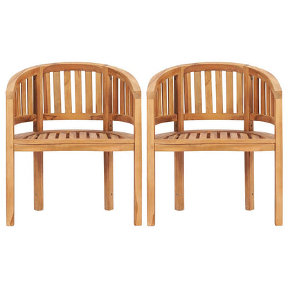 5 Piece Banana Garden Lounge Set Solid Teak Wood