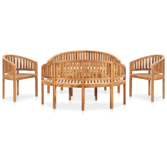 Garden Lounge Set | Natural Teak | Solid Teak Wood | Medium | Durable