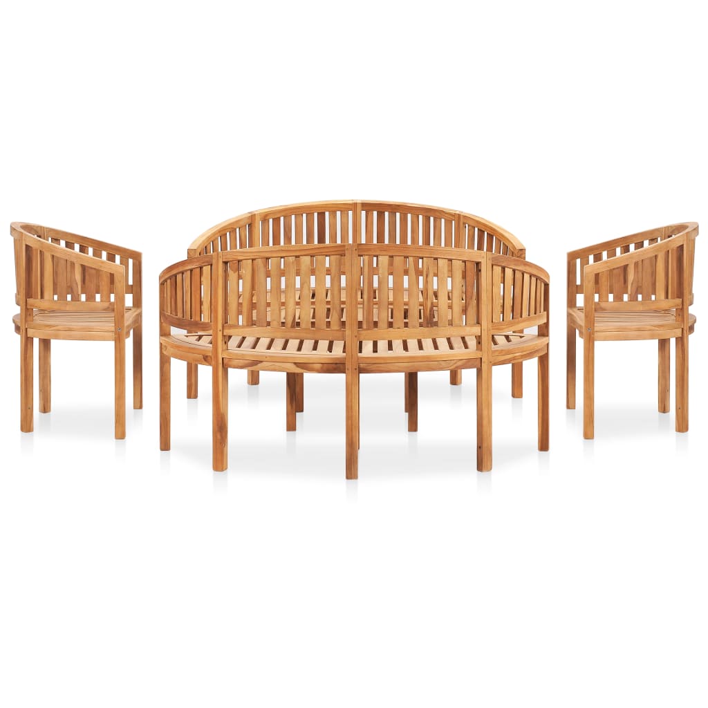 Garden Lounge Set | Natural Teak | Solid Teak Wood | Medium | Durable