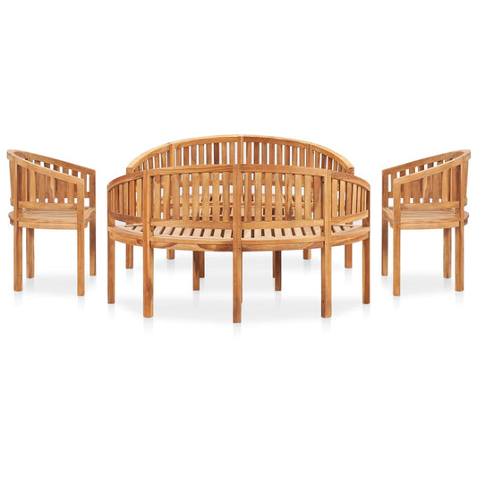 Garden Lounge Set | Natural Teak | Solid Teak Wood | Medium | Durable
