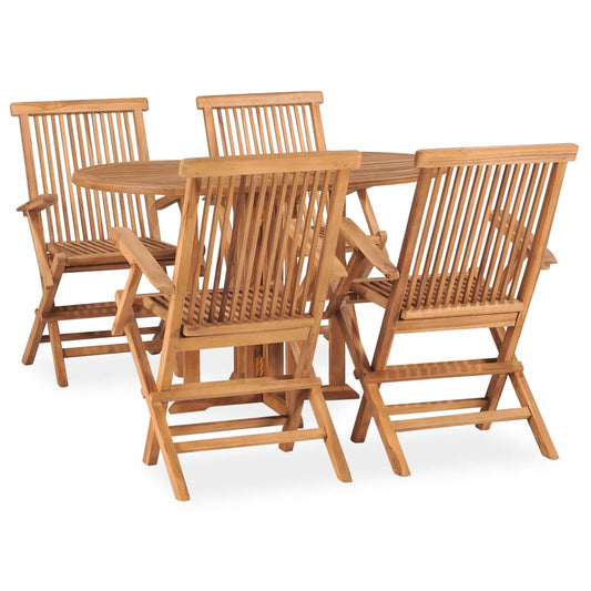 Outdoor Dining Set | Natural Teak | Solid teak wood | Medium | Foldable