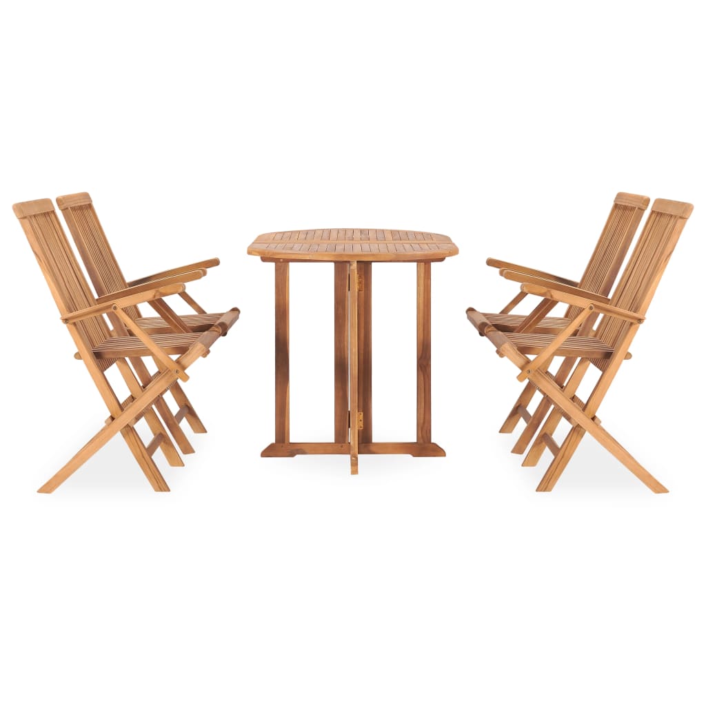 Outdoor Dining Set | Natural Teak | Solid teak wood | Medium | Foldable