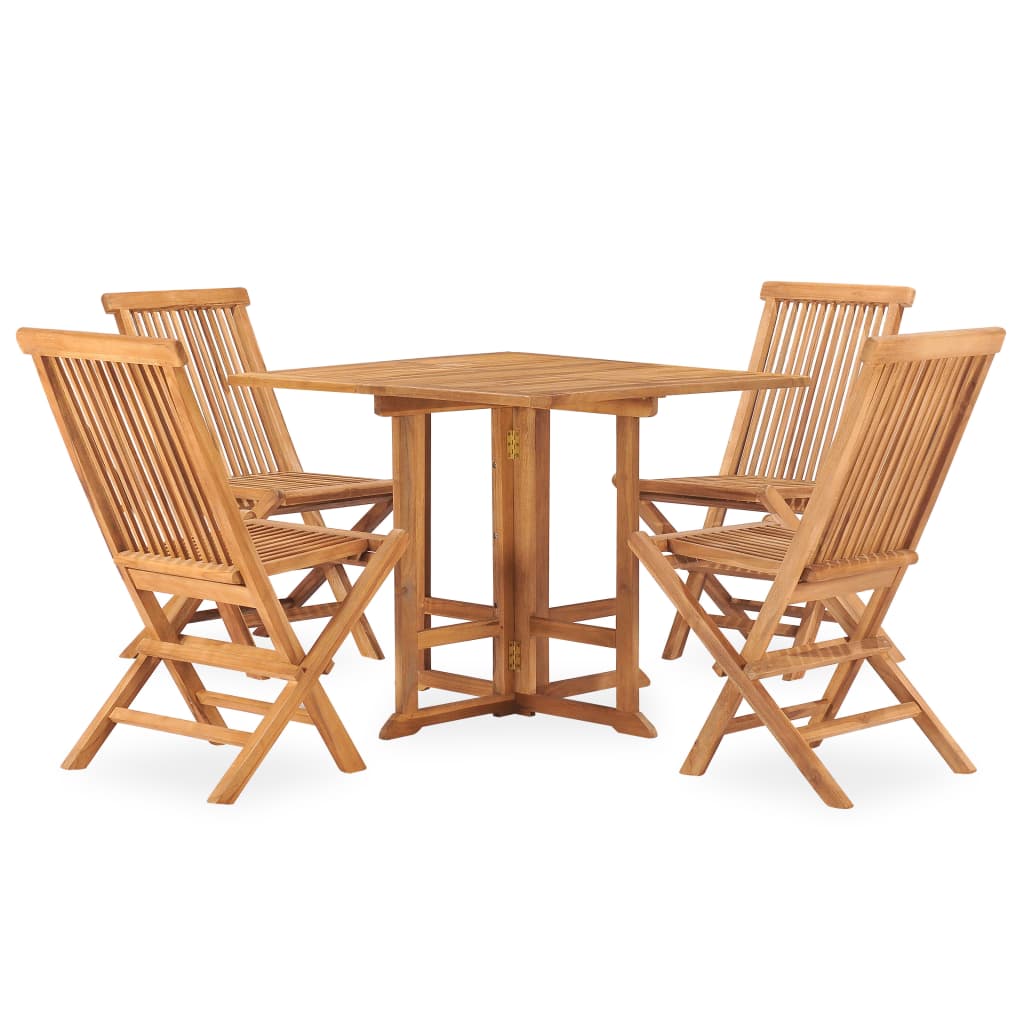 Outdoor Dining Set | Natural teak | Teak wood | Medium |  Foldable