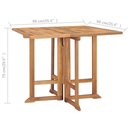 Outdoor Dining Set | Natural teak | Teak wood | Medium |  Foldable