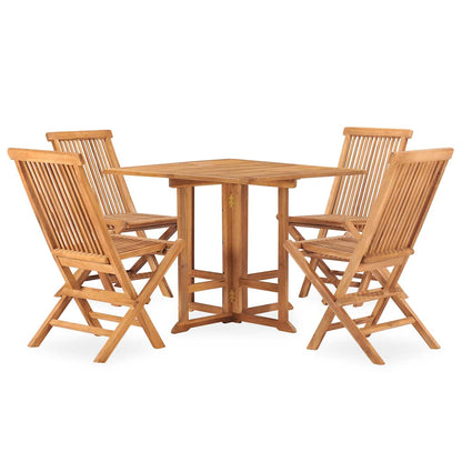 Outdoor Dining Set | Natural teak | Teak wood | Medium |  Foldable