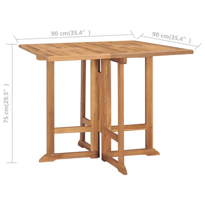 Outdoor Dining Set | Teak | Solid Teak Wood | 5-Piece | Foldable