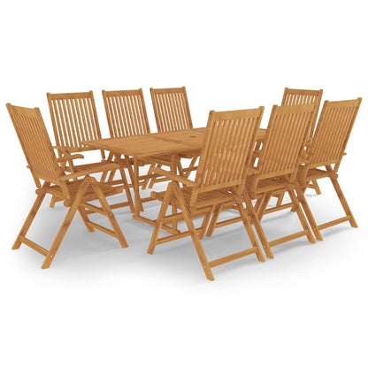 Garden Dining Set | Warm teak brown | Solid Teak Wood | Large | Foldable