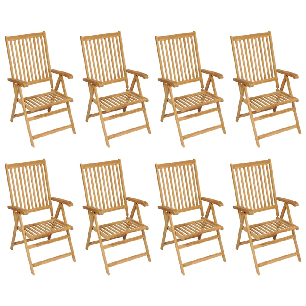 Garden Dining Set | Warm teak brown | Solid Teak Wood | Large | Foldable
