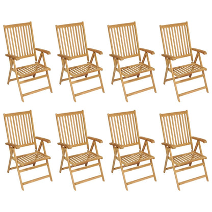 Garden Dining Set | Warm teak brown | Solid Teak Wood | Large | Foldable