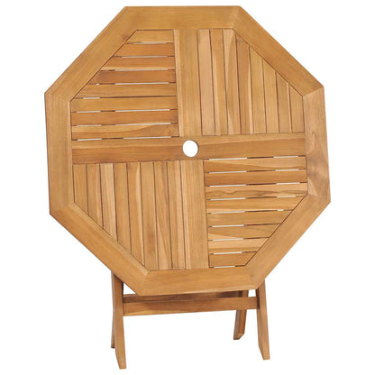 3059581 vidaXL 5 Piece Garden Dining Set Solid Teak Wood (47418+43040)